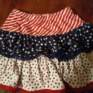 Red white and blue girls skirt